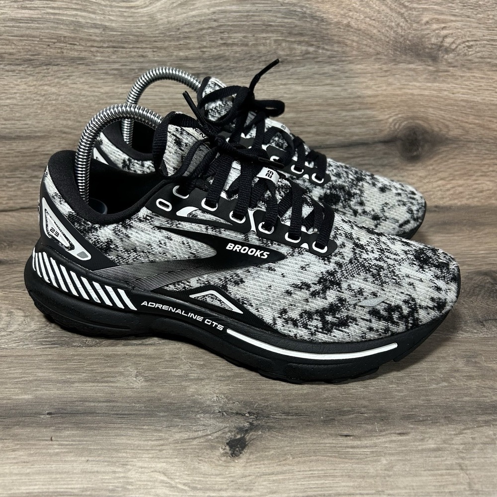 Brooks Women's Adrenaline GTS 23 Running Sneaker White/Gray/Black